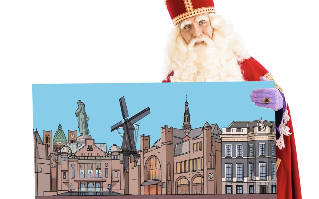 Sinterklaas ontvangt het Haarlemse licht 