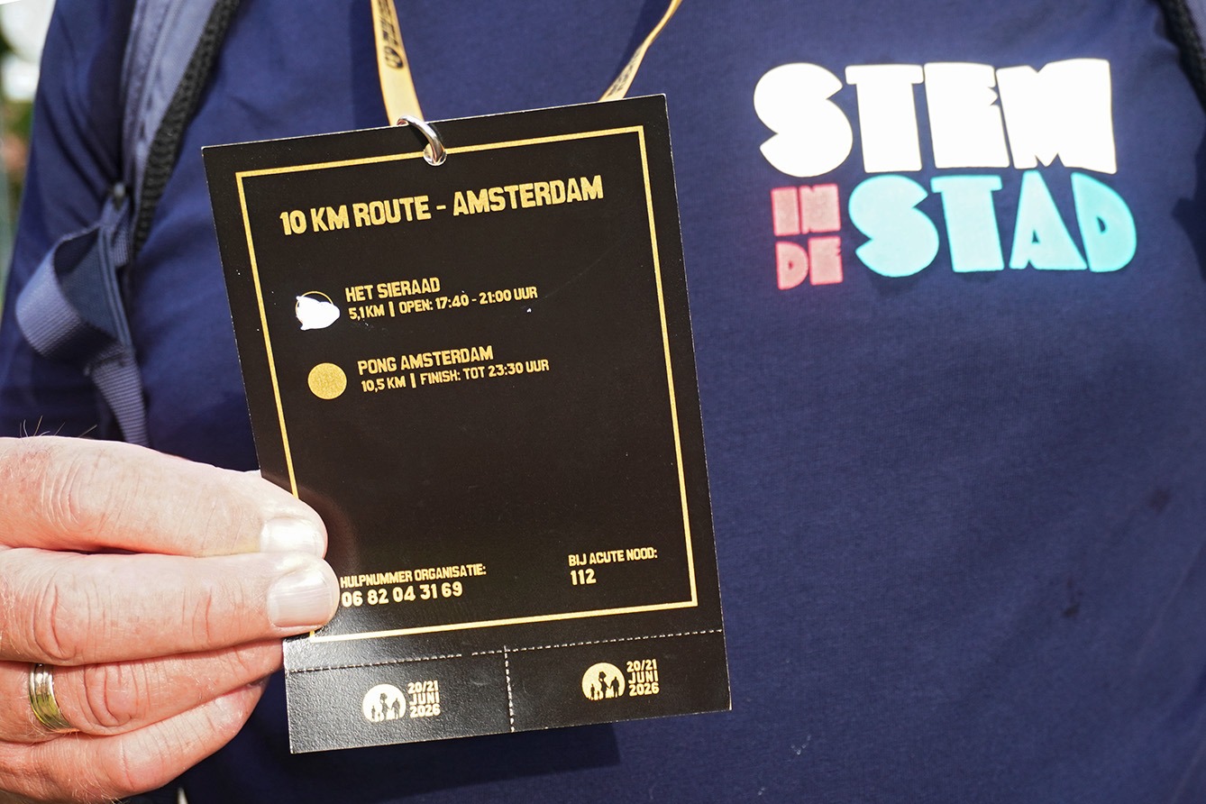 Stempelkaart van Team Stem in de Stad tijdens Nacht van de Vluchteling